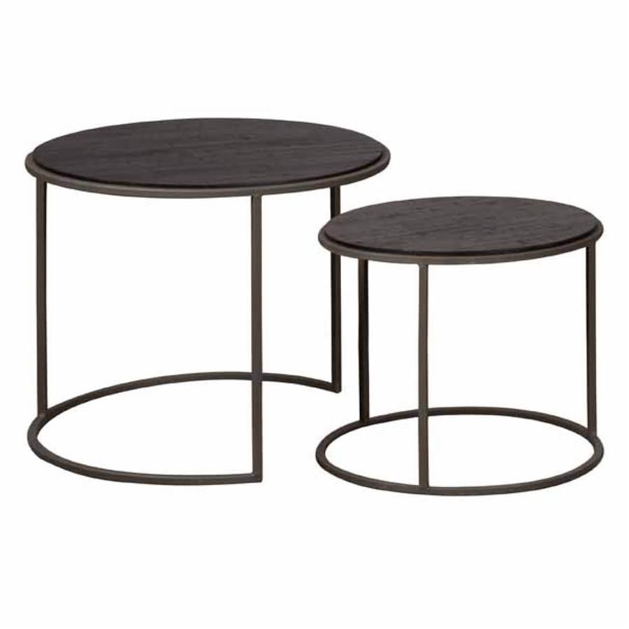 Tower Living Spello bijzettafel set rond vanaf 45 cm - grijs