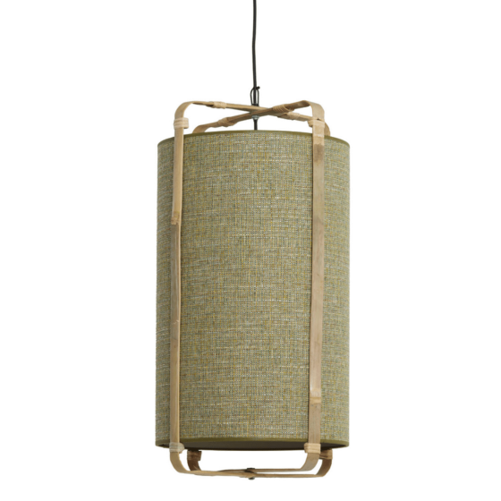 Sendai hanglamp Ø27x56 cm - groen/bamboo
