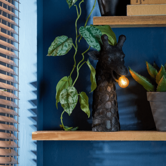 Giraffe tafellamp E14 mat zwart 22.5x16x36 cm van het woonmerk Light & Living