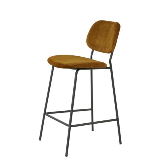 Emma barkruk 66 cm velvet van het woonmerk Light & Living