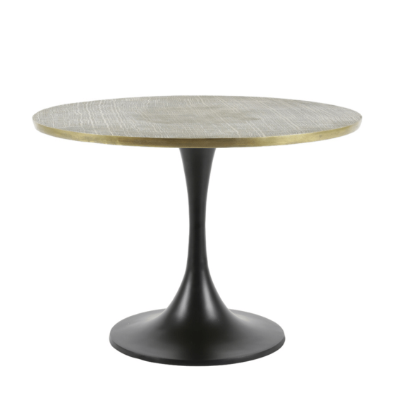 Rickerd bijzettafel Ø61 cm antiek brons/zwart van het woonmerk Light & Living