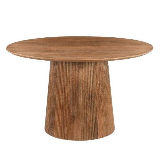 Salvator ronde eettafal - Ø130 cm - hout - naturel van het woonmerk Livingfurn