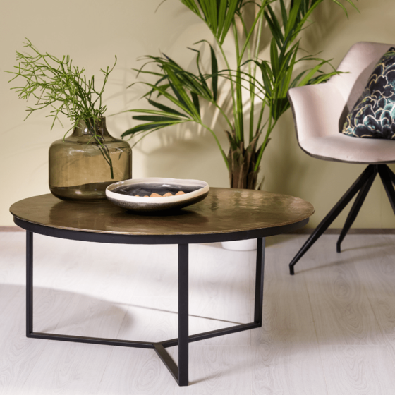 Retiro salontafel Ø85x40 cm metaal antiek brons
