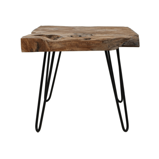 Wonder vierkante salontafel 50x50x50 teakhout naturel