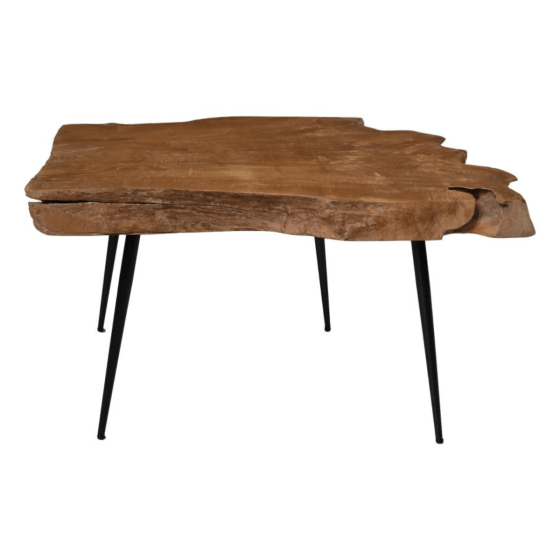 Haro rechthoekige eettafel 80x50x53 teakhout naturel