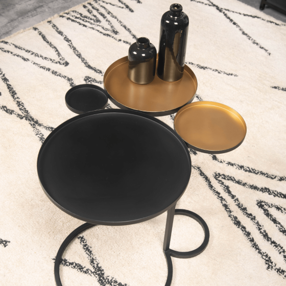 Circo bijzettafel 61x53x50 ijzer goud