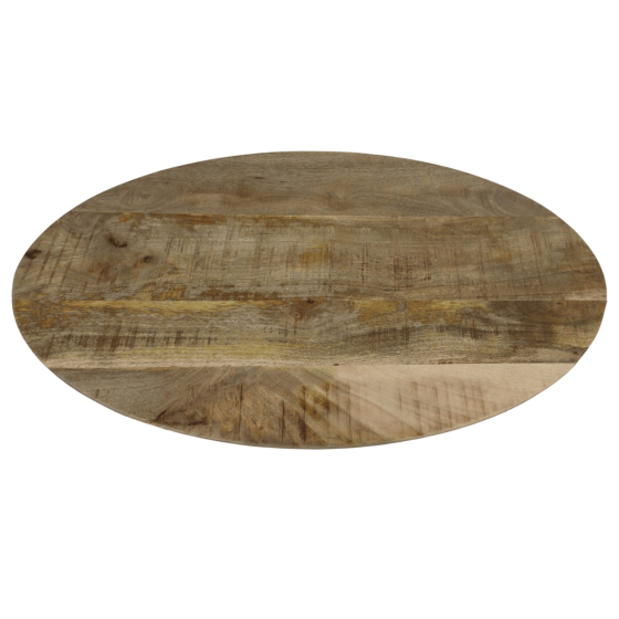 Bern ovaal salontafelblad 100x60x2.5 mangohout naturel van het woonmerk HSM Collection