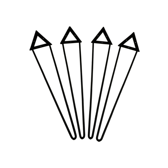 San Saba V-poten 18x1x80 cm metaal zwart van het woonmerk HSM Collection