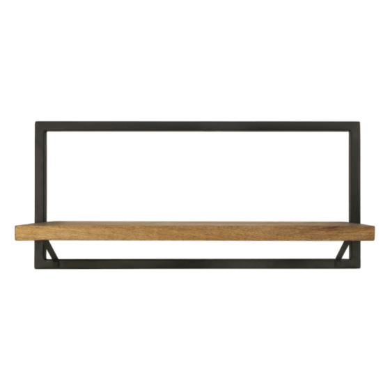 Levels wandplank 70x32 naturel/zwart van het woonmerk HSM Collection