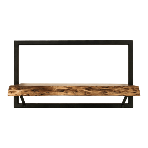 Levels wandplank live edge 56x32 naturel zwart van het woonmerk HSM Collection