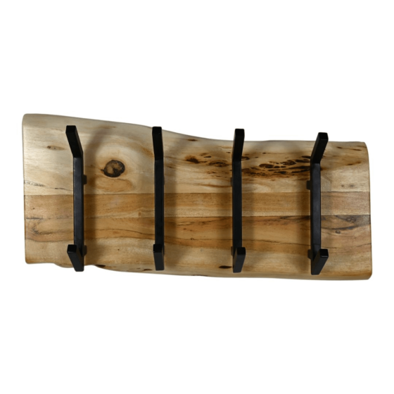 Rack kapstok 4 haken naturel/zwart van het woonmerk HSM Collection