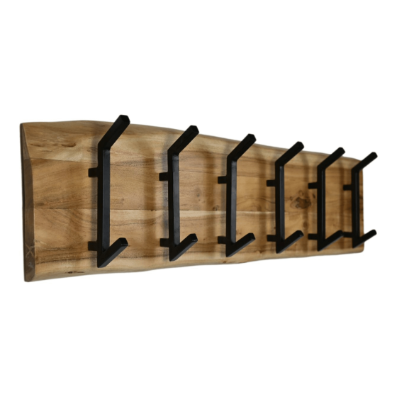 SoHo kapstok 6 haken 100x13x25 naturel/zwart van het woonmerk HSM Collection