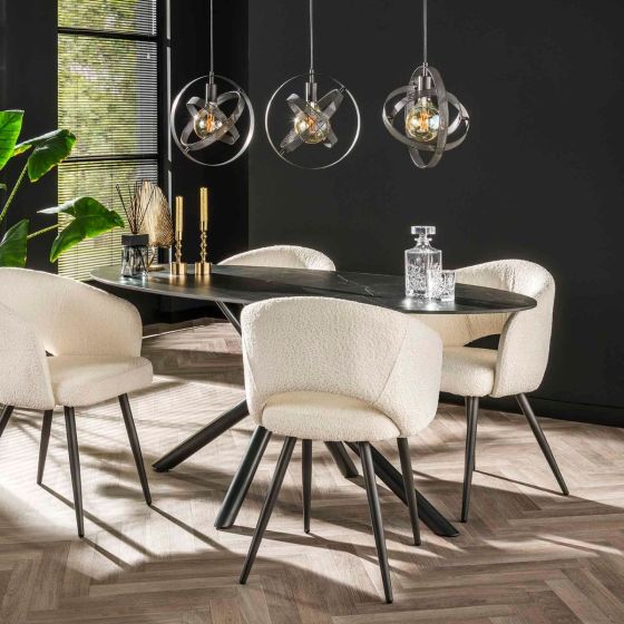 Alvito ovale eettafel 180 cm keramiek van het woonmerk Fraaai