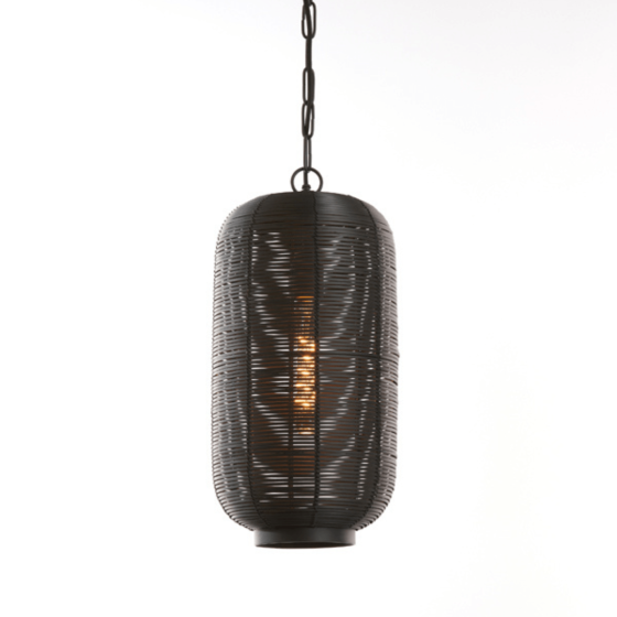 Tomek hanglamp Ø21x44 cm mat zwart