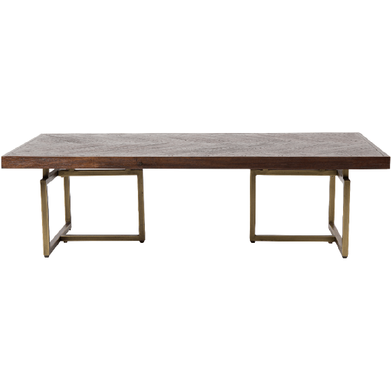 Class salontafel 120x60x35 cm bruin/goud van het woonmerk Dutchbone