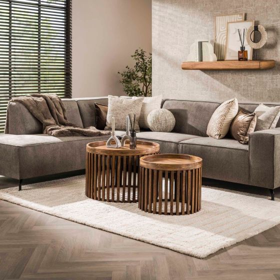 Odila salontafel mangohout set van 2