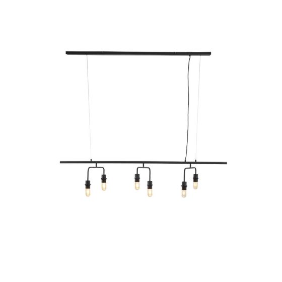 Edisa hanglamp 6L - mat zwart