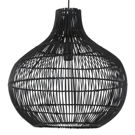 Pacino hanglamp rotan zwart 50cm van het woonmerk Light&Living
