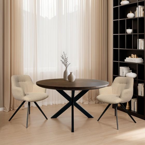 Jesper ronde eettafel - Ø130 cm - hout