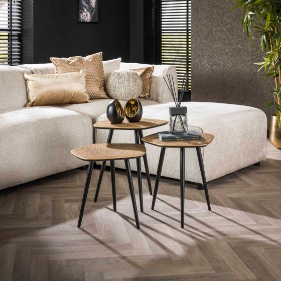 Dante salontafel set van 3 - brons antiek