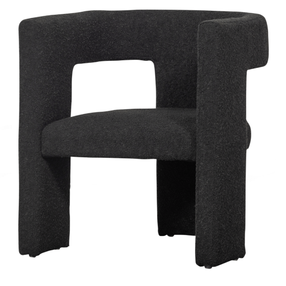 Tiwa fauteuil bouclé donkergrijs van het woonmerk Woood