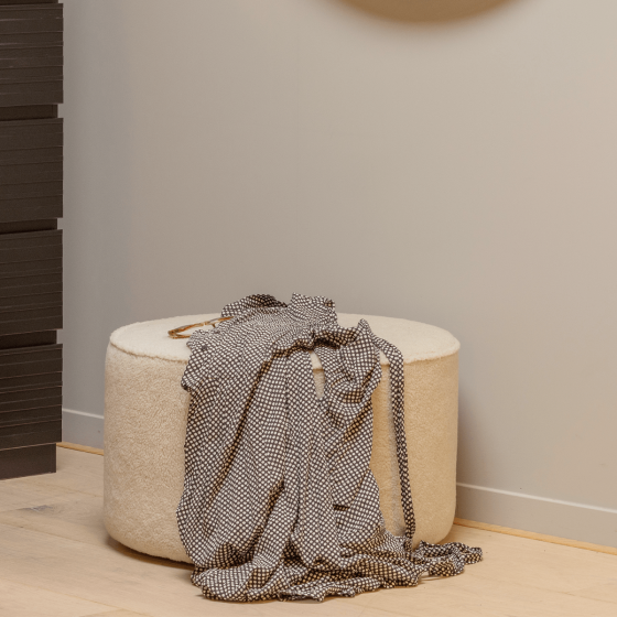 Sara poef laag teddy