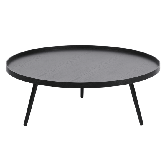 Mesa bijzettafel hout zwart 36xø100 cm van het woonmerk Woood