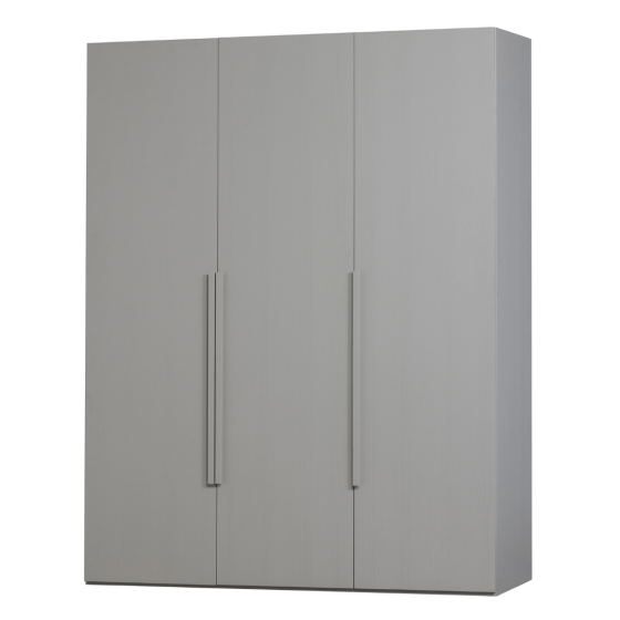 Rens 3-deurs wandkast 165 cm notenhout kiezelgrijs van het woonmerk Woood