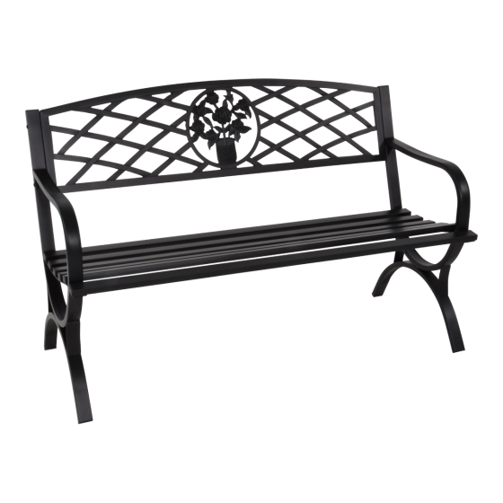 Tuinbank Oxford zwart 127 cm - zwart