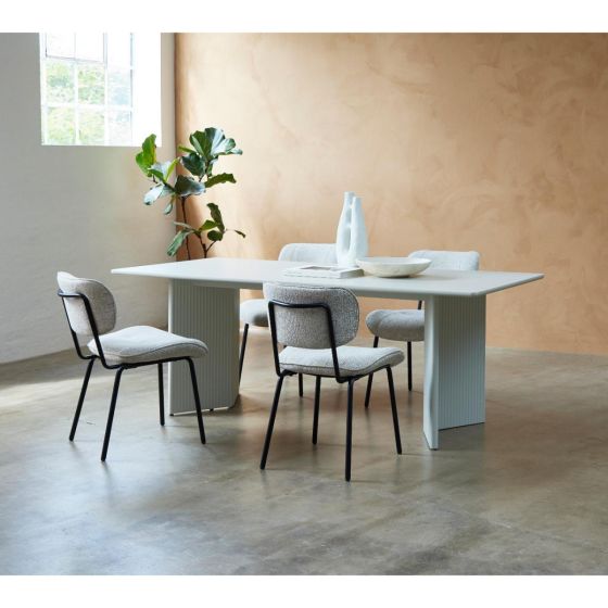 Perry eettafel 90x200 cm - greige