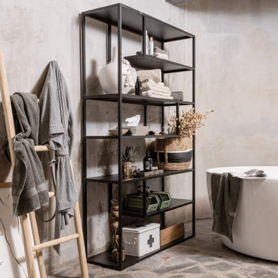 Teun vakkenkast metaal zwart