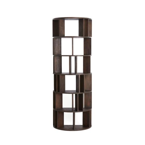 Louisa stellingkast 76x38x210 cm - donkerbruin