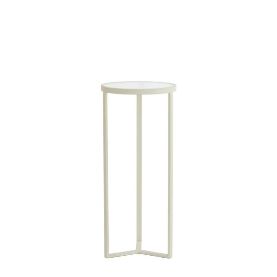 Retiro pilaar Ø35x80 cm - rib glas/crème