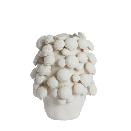 Plentzia vaas deco Ø33,5x46 cm - mat crème