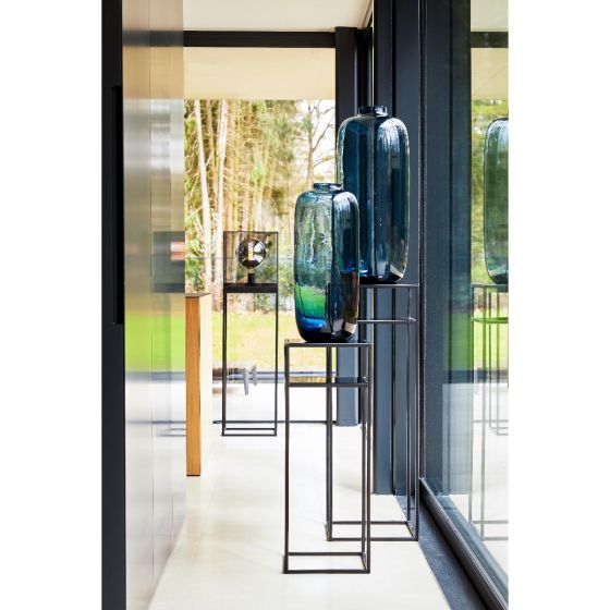 Keira vaas Ø24x56 cm - glas marine blauw