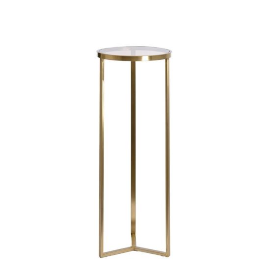 Retiro pilaar Ø40x101 cm - glas bruin/licht goud