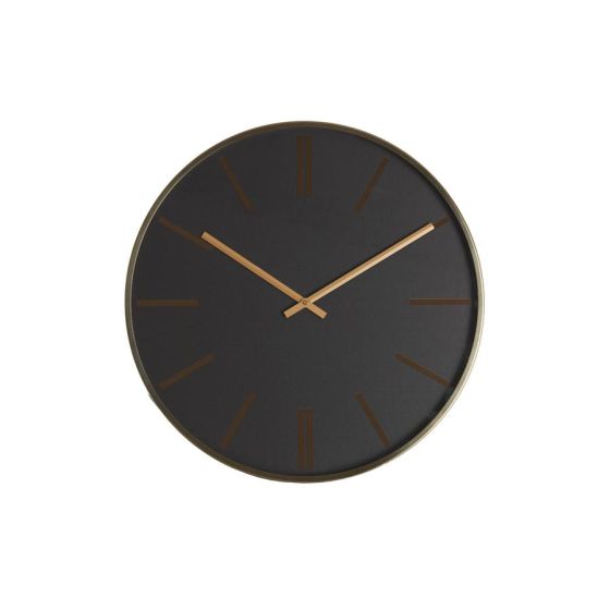 Emporio klok Ø53 cm zwart/goud