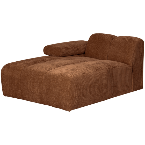 Mojo chaise longue element links geweven ribstof
