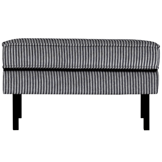 Rodeo hocker op poten streep - zwart/grijs