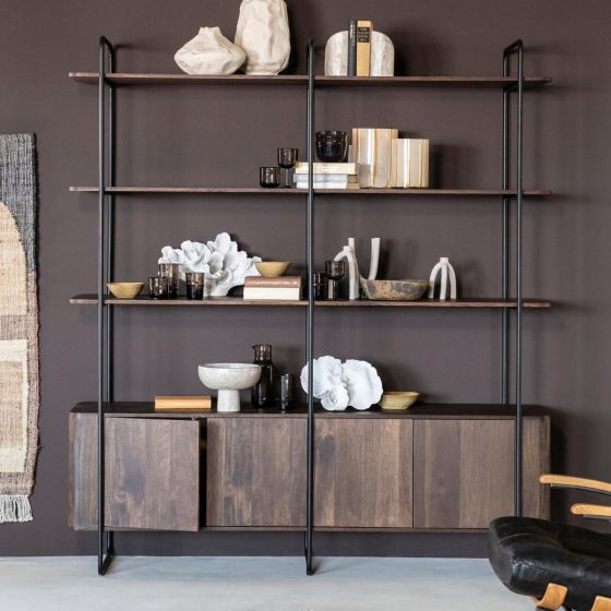 Wandkast James 4 deurs - 210x96 cm