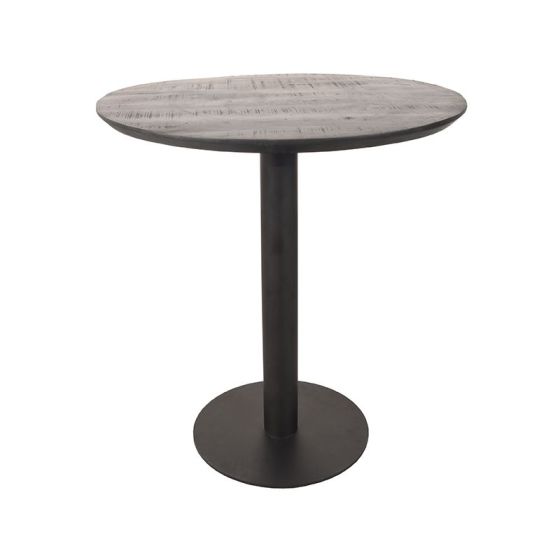 Restauranttafel Ø70x74 cm - sloppy edge - zwart
