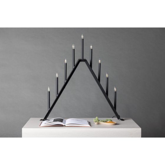 Riviera tafellamp/kandelaar - zwart