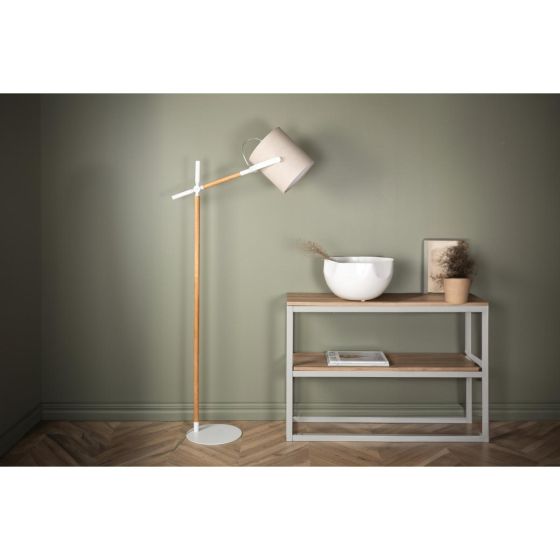 Nico vloerlamp - hout - wit