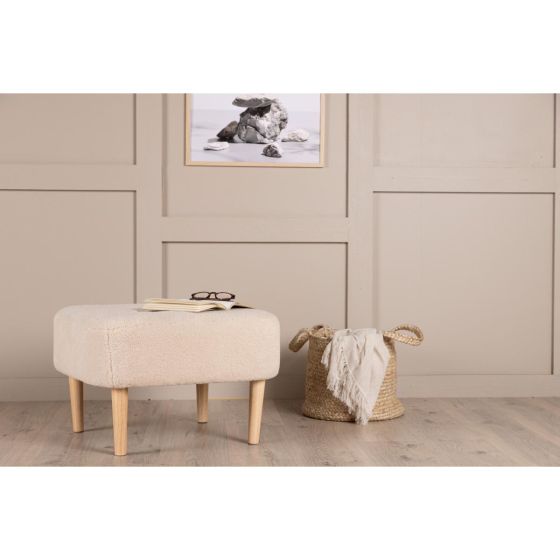 Kai poef - teddy - beige