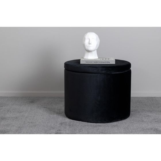 Blaze poef - velvet - zwart