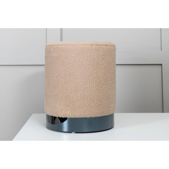 Cleo poef - teddy - beige