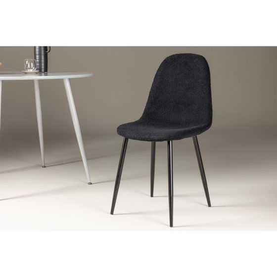 Selo eetkamerstoel - teddy - zwart