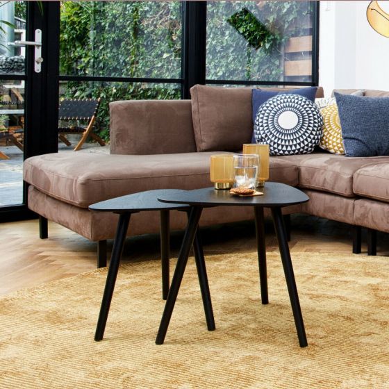 Nila bijzettafel zwart | set van 2