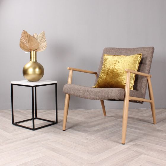 Daniel fauteuil houtlook - bruin