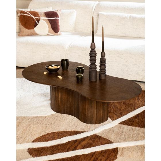 Organische salontafel Jordy - mangohout - 130x70 cm